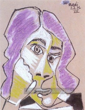  Picasso Tableau - Tete mousquetaire 1971 cubiste Pablo Picasso